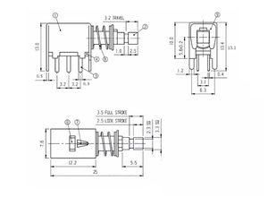 Interrupteur à clé droite à 6 broches avec capuchon PS22F03, interrupteur à clé de piano A03 à capuchon avec fonction de verrouillage/déverrouillage automatique - Product Image 6
