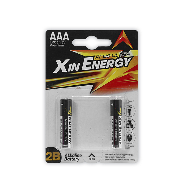 XIN ENERGY AAA Alkaline Battery 1.5V 1.95Wh OEM LR03 CE Certified Heavy Duty for Blood Pressure Monitor