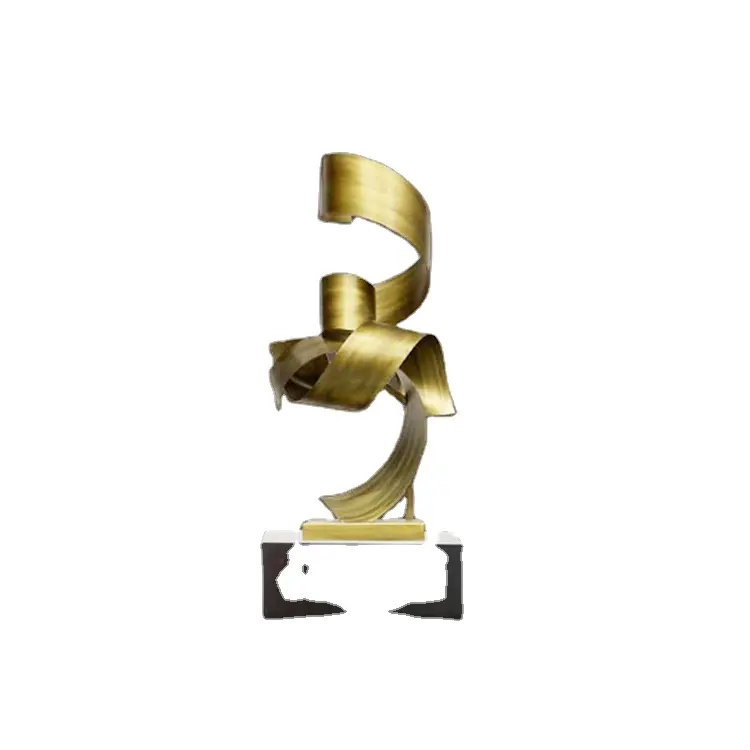 Large size High Quality custom-made Gold Stainless Steel Modern Art Sculptures