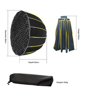 Softbox Parabolico Profondo da 24 Pollici/60 cm con Griglia per <span class=keywords><strong>Studio</strong></span> Fotografico o Scatti in Esterni - Product Image 3