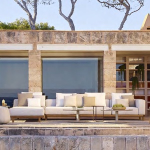 Strand Hotel Yacht Club tiefen Sitz Outdoor Teak modulare Couch Luxus Teak Gartenmöbel Garten Couch <span class=keywords><strong>Sofa</strong></span> Set - Product Image 1