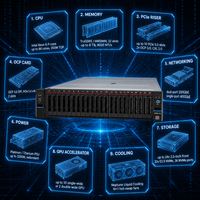 Serveur en rack SR650 V4 2U, double processeur Xeon, 6 DDR5-6400, PCIe 5.0, virtualisation, cloud, entreprise, testé