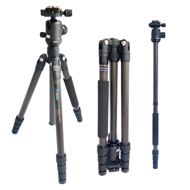 Professional Heavy Duty Camera Video Carbon Fiber Lightweight Tripod Shooting Stand Monopod Mount Tripod for Mobile