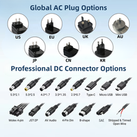 Alimentation électrique AC/DC HYT 5V-24V 0.5A-2A 1.5A 5W-24W, technologie GaN, matériau PC, adaptateur secteur universel multi-prises