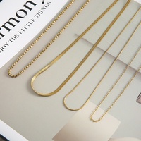 Collier chaîne unisexe en tungstène plaqué, forme géométrique minimaliste, best-seller quotidien, chaîne de clavicule polyvalente