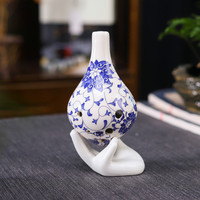 Nouvelle ocarina en céramique pour débutants, 6 trous, tonalité Alto C, instrument de musique ethnique chinois traditionnel professionnel
