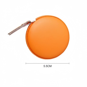 Cinta Métrica de Cuero con Logotipo Personalizado, Cinta Métrica Pequeña Retráctil Automática de Doble Cara para Medir el Cuerpo, Sastre, Confección de Ropa y Dieta - Product Image 3