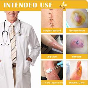 Risenmed antibacteriano húmedo curación de heridas cuidado de heridas crónicas gasa de algodón puro apósito de miel vendaje médico funcional - Product Image 5