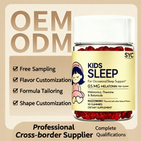 Permen Tidur Herbal Alami Potensi Tinggi OEM untuk Anak 0.5mg Melatonin Mendukung Tidur Lebih Nyenyak dan Pemulihan, Label Pribadi Grosir Partai Besar