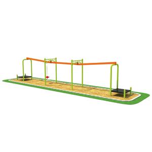 Peralatan Taman Bermain Luar Ruangan MT-QPS004, Wahana Petualangan Anak-Anak, Zip Line, Flying Fox, Peralatan Keamanan Taman Hiburan Komersial - Product Image 1