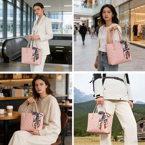 Women's Quilted Shoulder Bag - Waterproof PU Lightweight Crossbody <b>Tote</b> for Daily Travel Shopping - Product Image 6