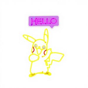 Lámpara Nocturna LED 3D de Cristal de Bulbasaur de Pokémon con Letrero de Neón que Cambia de Color para Decoración de Sala de Juegos, Regalo - Product Image 1