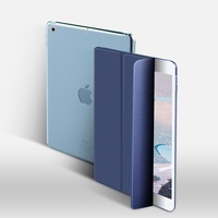 Housse de protection pour iPad 10,2 pouces en cuir PU de haute qualité, face avant en cuir PU et dos semi-transparent en PC rigide, pour un usage quotidien