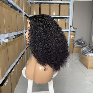 Peluca Afro Rizada sin Adhesivo con Cierre 4x4, Peluca de Encaje Transparente de Alta Definición, Cabello Humano Rizado, Peluca para Mujer Negra - Product Image 3