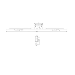 Barre de transmission en acier inoxydable, barre espagnolette pour portes coulissantes en aluminium UPVC, <span class=keywords><strong>serrure</strong></span> à <span class=keywords><strong>2</strong></span> <span class=keywords><strong>points</strong></span>, multipoints - Product Image 2