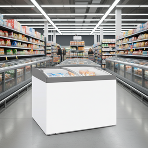 Réfrigérateur commercial Klimasan D300 DFSG AC PLASTIC 302 L, simple température, 2 portes, blanc, dégivrage automatique, 6 étagères, pour supermarché - Product Image 3