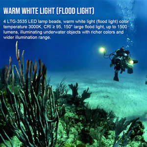 Trustfire DF90 LED duiklamp 15000LM onderwaterlamp hoge vermogen lange afstand duiklamp voor duiken in de zee - Product Image 5
