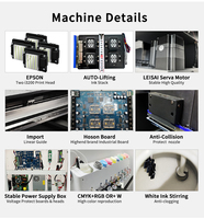 Rainbow Industrial Automatic Fast untuk Printer Garmen Digital Langsung pada Kain Kaos A2 80% Katun Flatbed 1 Tahun