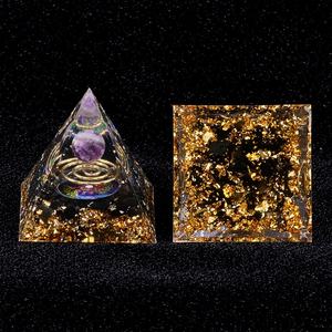 Pietra Frantumata a Piramide da 5cm Lucidata per Ornamenti in Resina Epossidica, Artigianato Transfrontaliero - Product Image 3