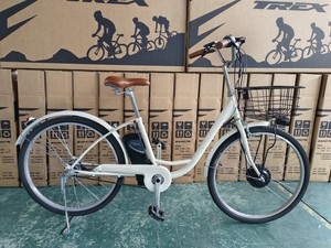 Vélo électrique de ville à cadre basse de 26 pouces, moteur arrière 36V250W, E-Bike de banlieue <span class=keywords><strong>NEXUS</strong></span> <span class=keywords><strong>3</strong></span> <span class=keywords><strong>vitesses</strong></span> avec panier et porte-bagages arrière - Product Image 4