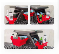Kursi Mekanik Mobil 2 in 1 untuk Detailing Mobil, Kursi Kerja Mobile untuk Mekanik & Detailer dengan Baki Penyimpanan
