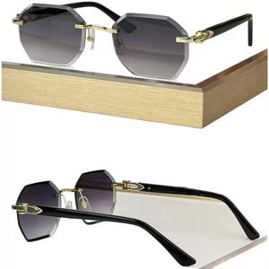 Unisex Rimless Leopard-Head <b>Sunglasses</b> UV400 Non-Polarized Lenses Fashionable Metal <b>Frame</b> for Driving <b>Sunglasses</b> Woman Luxury - Product Image 1