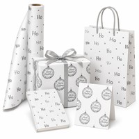 Papier d'emballage cadeau personnalisé en gros, rouleau de papier personnalisé, étiquette suspendue, boîte cadeau, sac en papier, carnet, accessoires variés, petit et grand MOQ