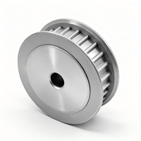 Poulie de distribution AT5 personnalisée 18T, alésage 5/6/8mm, largeur de courroie 10mm, en aluminium usiné CNC OEM avec vis de réglage pour entraînement linéaire d'imprimante 3D