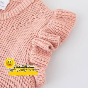 Pull-over en tricot de couleur unie <span class=keywords><strong>pour</strong></span> bébé fille, de haute qualité, écologique, personnalisé, automne, 100% coton, AUSTINBELLA 2140 - Product Image 3