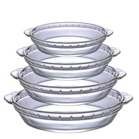 Aeofa – moule à gâteau pizza en verre borosilicate, cercle rond, plaque de plateau, résistant à la chaleur, plat de four en verre pour micro-ondes