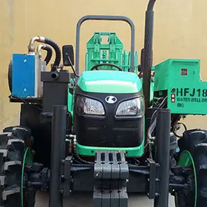 HFJ180T 180M Mini Trailer Tractor Gemonteerd Waterput Rig Voor Landbouw Industrie Thuisgebruik Mine Boren Rig