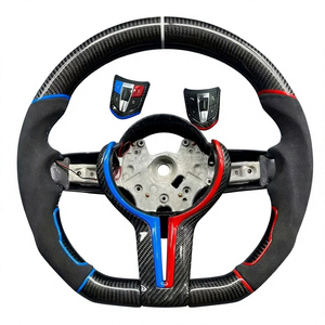 Volant <span class=keywords><strong>sport</strong></span> 3 branches en fibre de carbone <span class=keywords><strong>noir</strong></span> brillant pour modèles BMW Série 1-7, Série X, M - Amélioration intérieure - Product Image 4