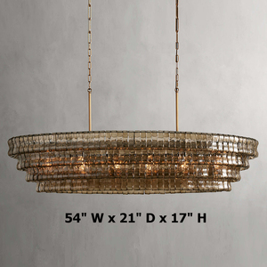 Lampu Gantung Oval Kaca Mewah untuk Dekorasi Rumah, Ruang Makan dan Kamar Tidur, Basis E12, Lampu Gantung Oval untuk Ruang Tamu - Product Image 2