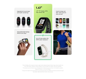 Smart Band <span class=keywords><strong>9</strong></span> Active Xiaomi in Offerta con Monitoraggio del Sonno, Promemoria Chiamate e Monitoraggio della Frequenza Cardiaca - Product Image 3