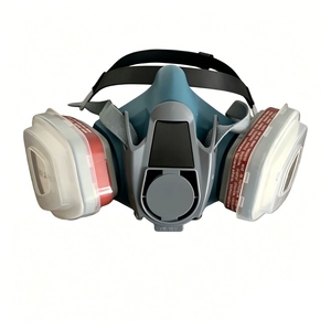 Demi-<span class=keywords><strong>masque</strong></span> à gaz, respirateur en silicone contre les vapeurs organiques et la poussière - Product Image 1