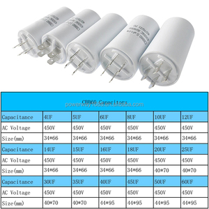 <span class=keywords><strong>CBB60</strong></span> 45UF <span class=keywords><strong>450VAC</strong></span> 50/60HZ <span class=keywords><strong>Condensateur</strong></span> à Film Cylindrique pour Machines à laver à moteur Climatiseurs Pompes à eau <span class=keywords><strong>Condensateur</strong></span> - Product Image 5
