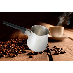 <span class=keywords><strong>Pot</strong></span> à <span class=keywords><strong>café</strong></span> en acier inoxydable 18/8 24oz, poignée en bakélite noir, double paroi, turc, steetop chauffant, pour lait et beurre - Product Image 3