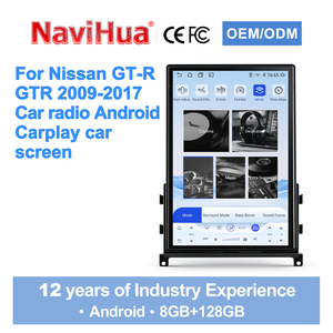 นาวีฮัวดีไซน์ใหม่แอนดรอยด์คาร์วิทยุ 14.5''หน้าจอสัมผัส GPS DSP มัลติมีเดียคาร์เพลย์เครื่องเล่นสเตอริโออัตโนมัติสำหรับนิสสัน จีทีอาร์ 2009-2017 - Product Image 1