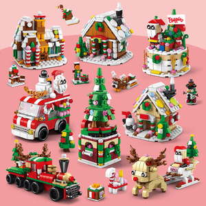 Baby <span class=keywords><strong>Large</strong></span> Kids Creative <span class=keywords><strong>Building</strong></span> <span class=keywords><strong>Blocks</strong></span> Brinquedo De Madeira Educacional Crianças Decoração De Natal - Product Image 2