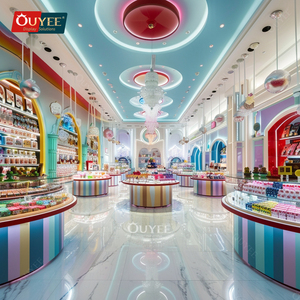 <strong>Candy</strong> and Snacks <strong>Display</strong> Fixtures <strong>Supplier</strong> Glass <strong>Candy</strong> Store Decoration Chocolate <strong>Display</strong> Rack <strong>Counter</strong> Showcase for Sweet <strong>Shop</strong> - Product Image 3