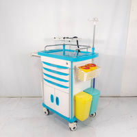 Carrito de Emergencia para Hospital y Clínica 750*480*920mm con 2 Puertas y 3 Cajones