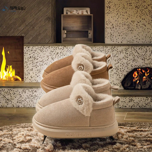 Botas de Nieve para Mujer con Logotipo Personalizado, Antideslizantes, Suela Gruesa, Forro de Gamuza y Felpa, Ligeras, Color Sólido, para Otoño e Invierno - Product Image 3