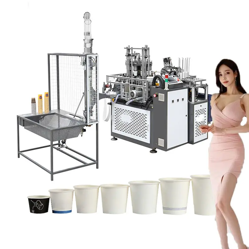 -D yüksek hızlı kağıt bardak yemek kabı üretim kahve fincanı yapma makinesi şekillendirme