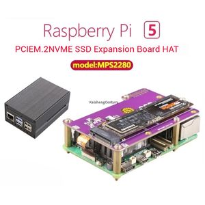 맥큐존 MPS2280 PCIe M.2 NVMe SSD 확장 보드 모자 전용 개발 보드 라즈베리 파이 <span class=keywords><strong>5</strong></span> 키트 포함 64 비트 리눅스 <span class=keywords><strong>OS</strong></span> - Product Image 2