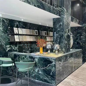 เคาน์เตอร์หินอ่อนสีเขียวกระเบื้องบันไดหินอ่อนสีเขียวคลาสสิกอิตาลีขนาดกำหนดเองหินอ่อน - Product Image 4