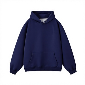 Sudadera con Capucha Extra Grande para Hombre, Color Sólido, Felpa Francesa, Estilo Casual, con Bolsillos, para Otoño - Product Image 1