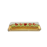 Boîte à pâtisserie longue en PET de qualité alimentaire, conteneur en plastique pour pain et sandwichs, boîte à gâteau en gros, boîtes à dessert avec couvercle transparent