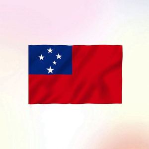 Regalos Promocionales, Bandera de Samoa Personalizada de Poliéster de 90x150cm (3x5 pies), Bandera Ecológica de Fibra de Vidrio para Publicidad Nacional - Product Image 1