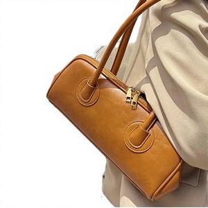 Bolso de Mano Plegable de Cuero PU con Logotipo, Estilo Vintage para Mujer, Ecológico, Personalizable al por Mayor, Gran Capacidad, Suave e Impermeable, 2026 - Product Image 1