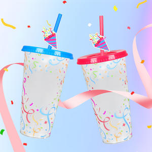 Diseño Original, vaso mágico frío, cinta que cambia de Color, taza de fiesta de cumpleaños DIY, Material PP para <span class=keywords><strong>agua</strong></span> hirviendo - Product Image 1